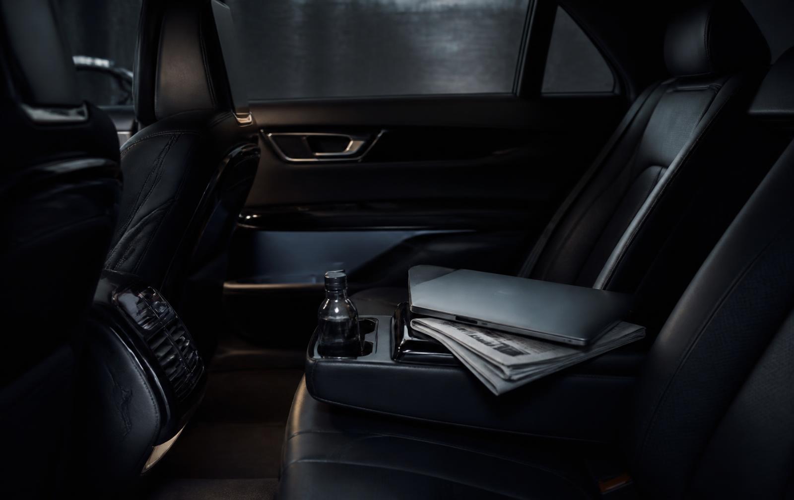 Executive rear cabin prepared for a long journey