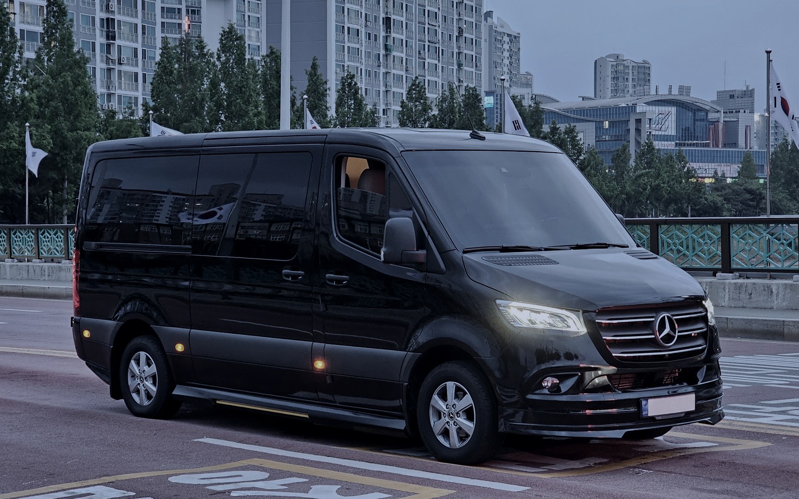 Black Mercedes-Benz Sprinter Executive Van — MHM Executive Vans chauffeur vehicle for Washington DC executive transportation